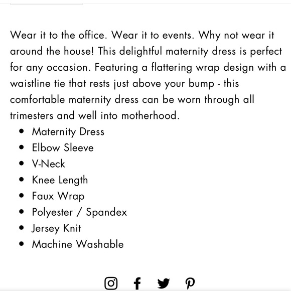 NWT! Motherhood Maternity waist tie surplice dress - Picture 4 of 5